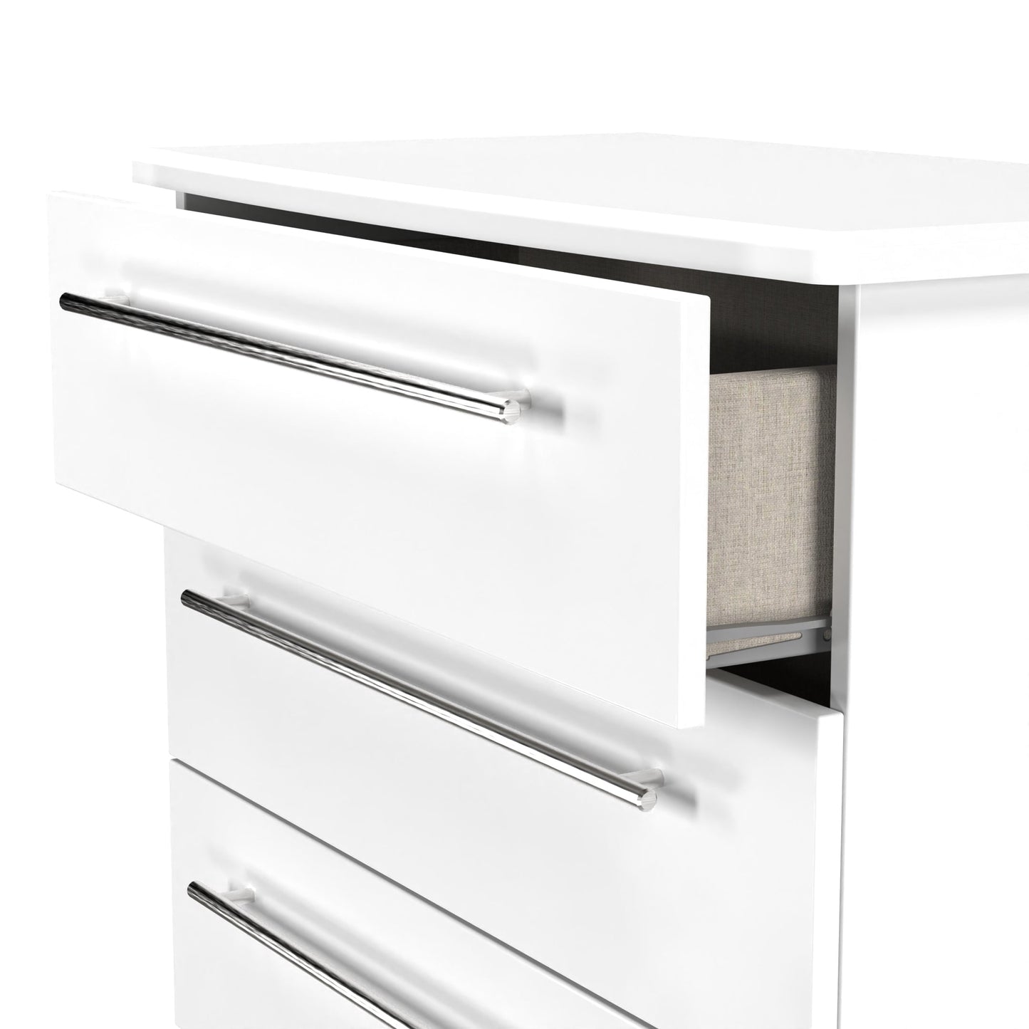 Sherwood Chest of Drawers White 4 Drawers 77cm