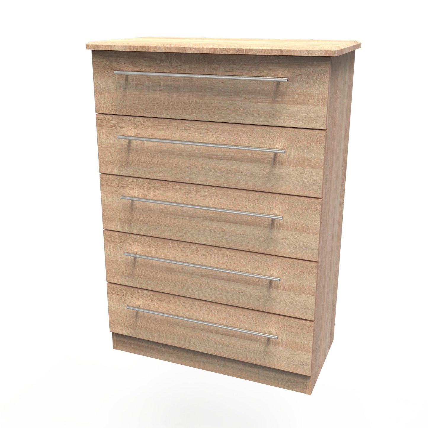 Sherwood Tall Chest of Drawers Light Oak 5 Drawers 77cm