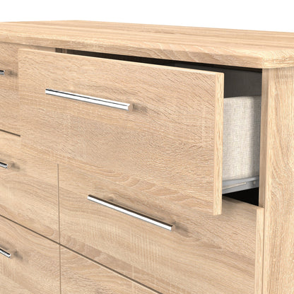 Sherwood Large Chest of Drawers Light Oak 6 Drawers 112cm