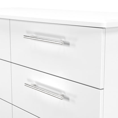 Sherwood Large Chest of Drawers White 6 Drawers 112cm