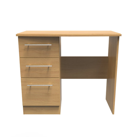 Sherwood Desk Natural 3 Drawers 93cm