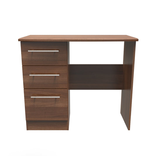 Sherwood Desk Walnut 3 Drawers 93cm