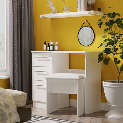 Sherwood Desk White 3 Drawers 93cm