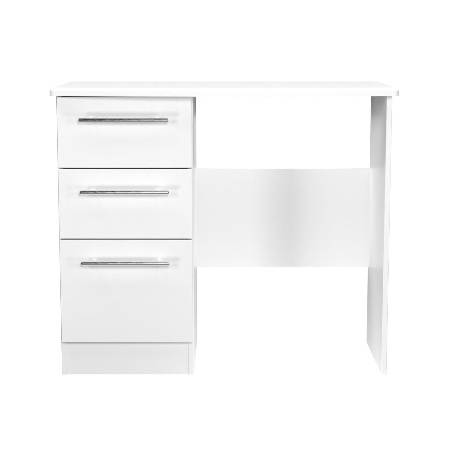 Sherwood Desk White 3 Drawers 93cm