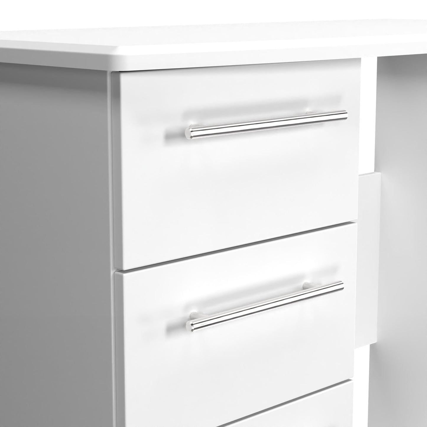 Sherwood Desk White 3 Drawers 93cm