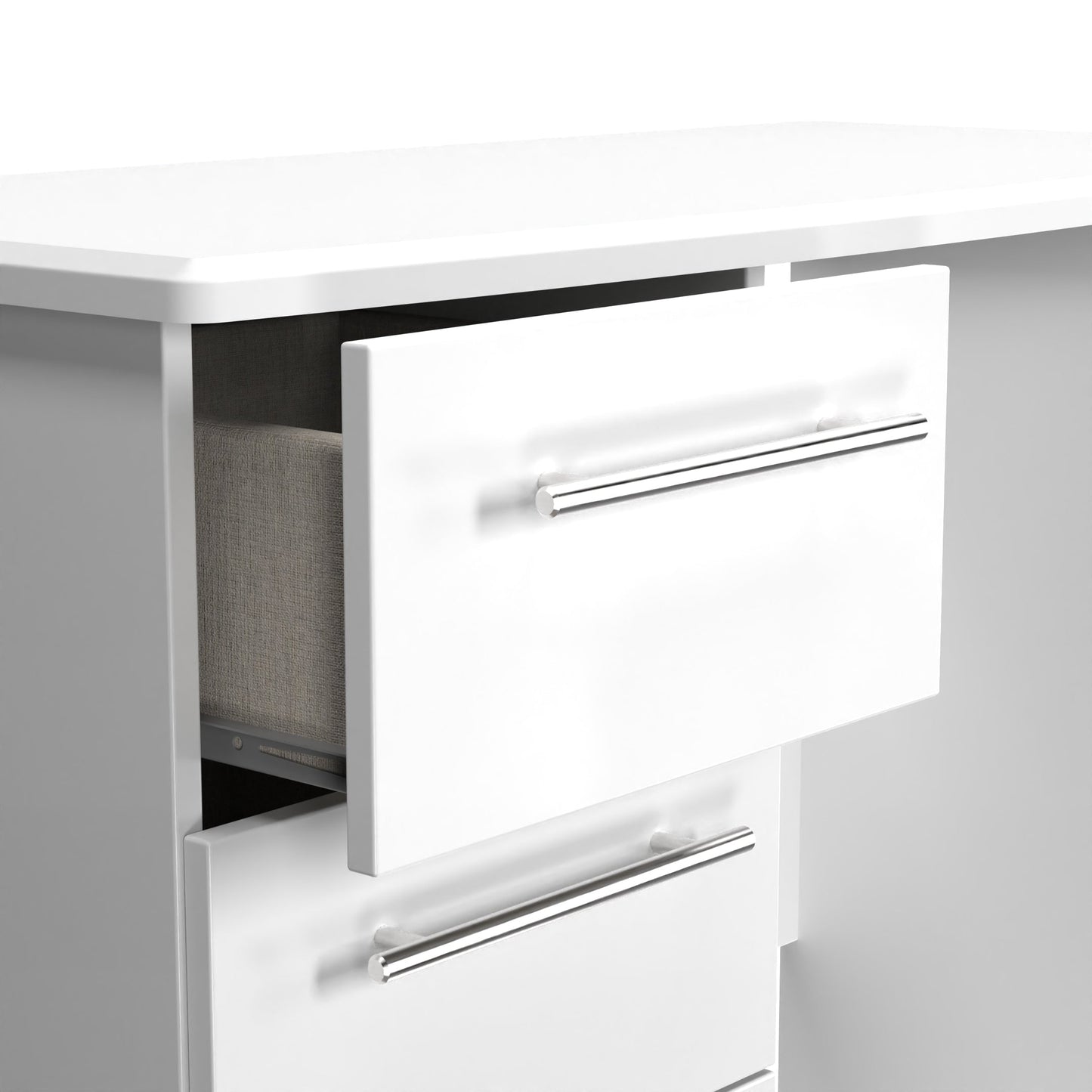 Sherwood Desk White 3 Drawers 93cm