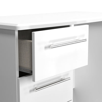 Sherwood Desk White 3 Drawers 93cm
