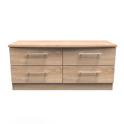 Sherwood Large Chest of Drawers Light Oak 4 Drawers 112cm