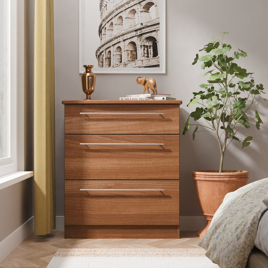 Sherwood Chest of Drawers Walnut 3 Drawers 42cm