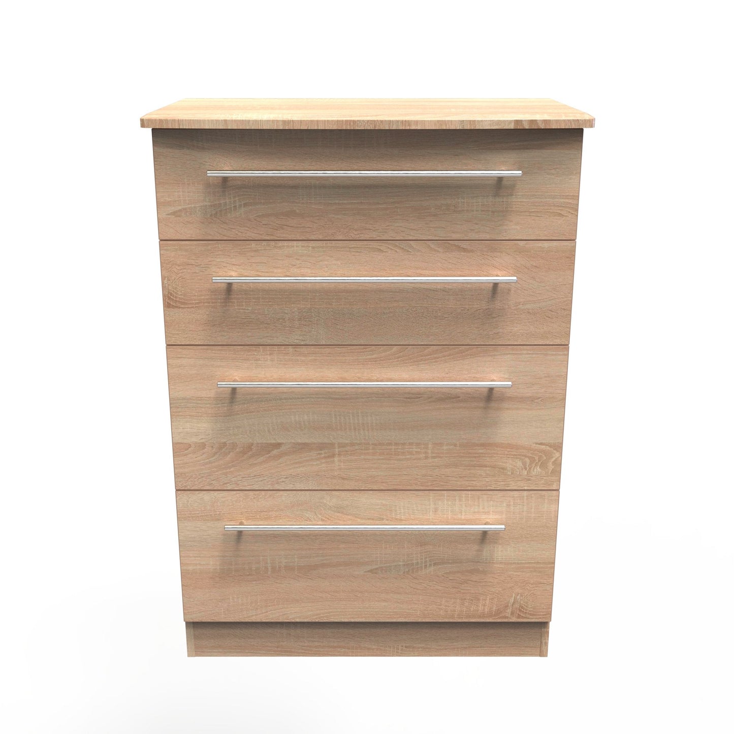 Sherwood Tall Chest of Drawers Light Oak 4 Drawers 77cm