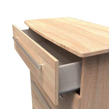 Sherwood Tall Chest of Drawers Light Oak 4 Drawers 77cm