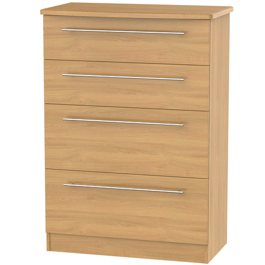 Sherwood Tall Chest of Drawers Natural 4 Drawers 77cm