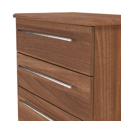 Sherwood Tall Chest of Drawers Walnut 4 Drawers 77cm