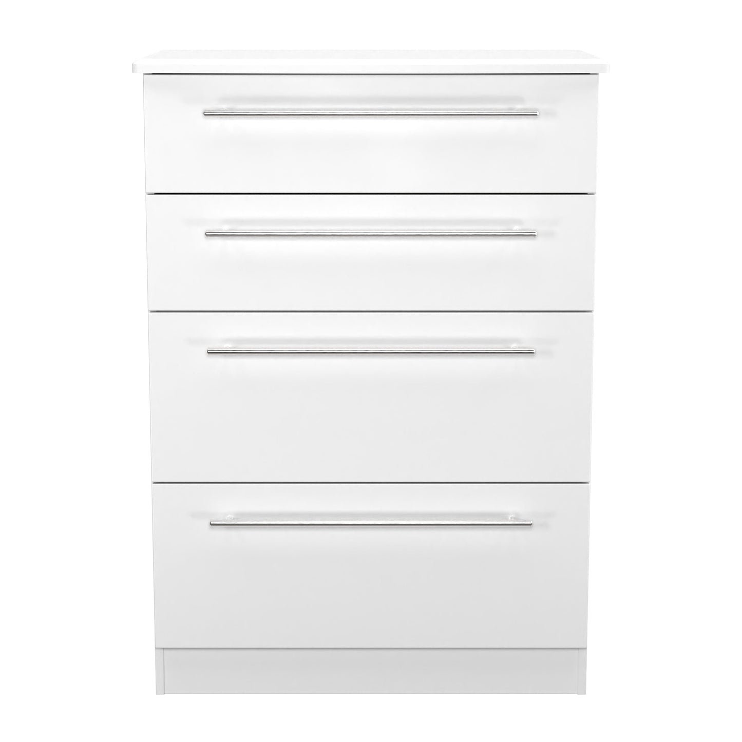 Sherwood Tall Chest of Drawers White 4 Drawers 77cm
