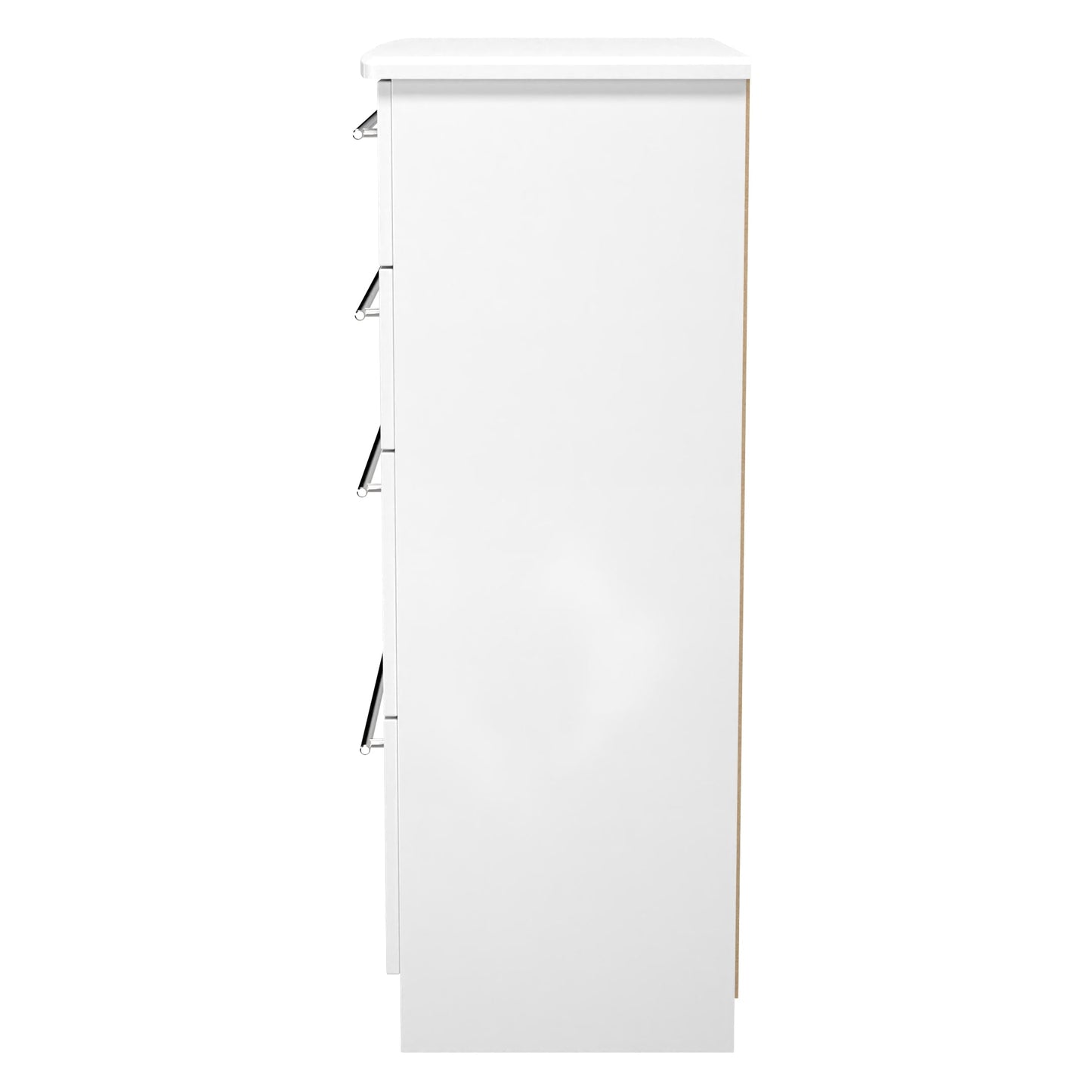 Sherwood Tall Chest of Drawers White 4 Drawers 77cm