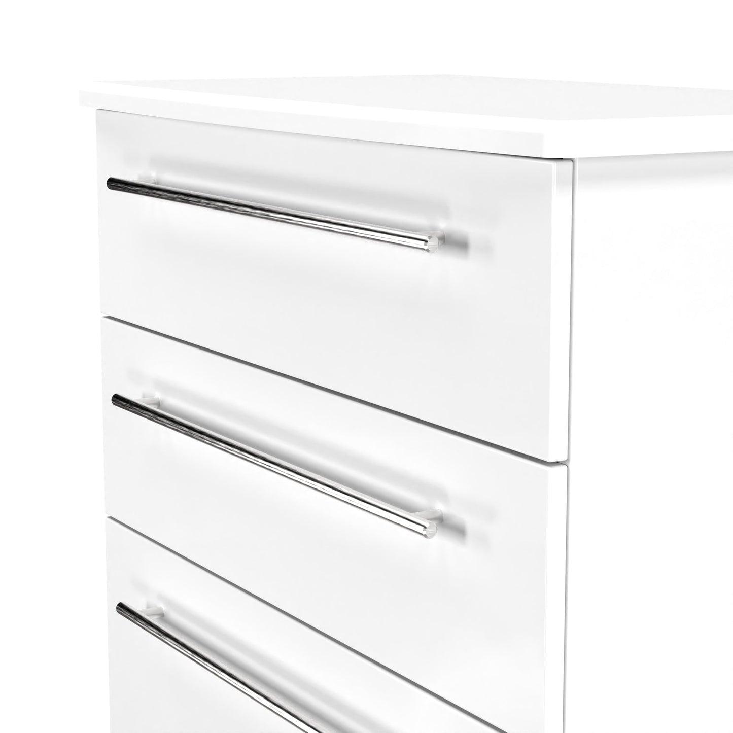 Sherwood Tall Chest of Drawers White 4 Drawers 77cm
