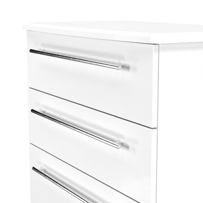 Sherwood Tall Chest of Drawers White 4 Drawers 77cm