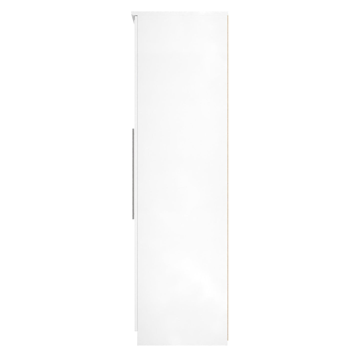 Sherwood Tall Mirror Wardrobe White 2 Doors 1 Shelf 74cm