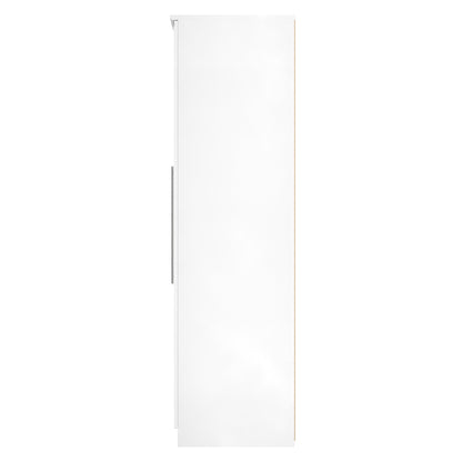 Sherwood Tall Mirror Wardrobe White 2 Doors 1 Shelf 74cm
