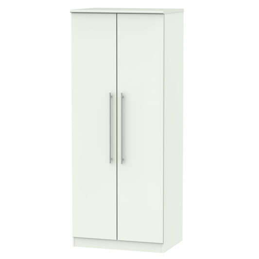 Sherwood Tall Wardrobe White 2 Doors 74cm