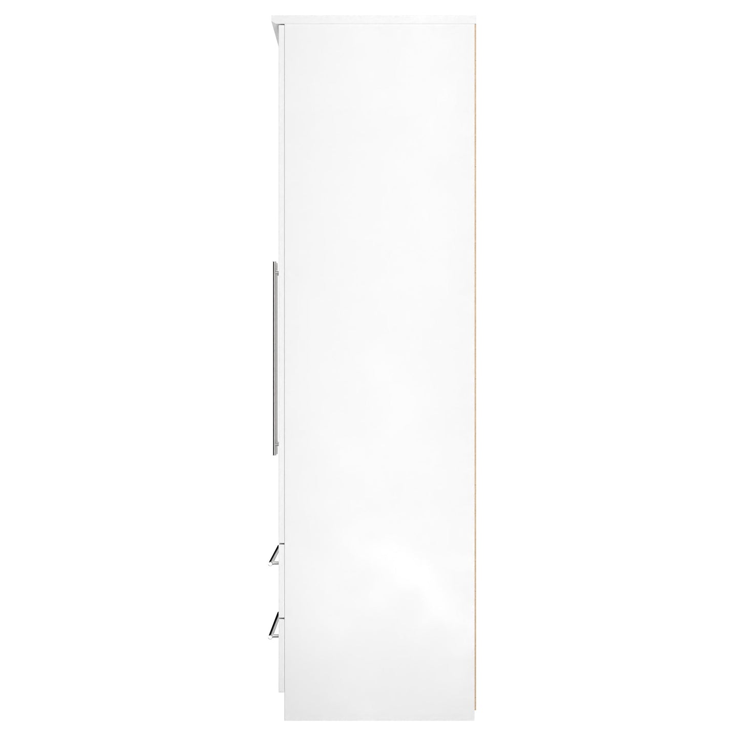 Sherwood Tall Wardrobe White 2 Doors 2 Drawers 74cm