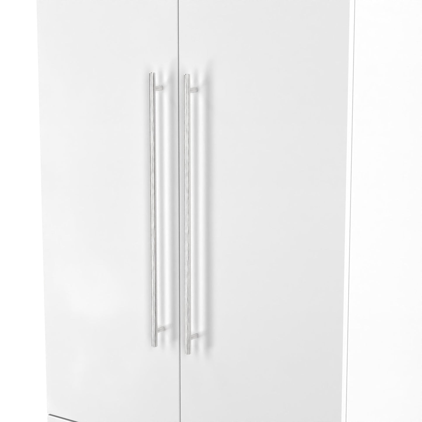 Sherwood Tall Wardrobe White 2 Doors 2 Drawers 74cm