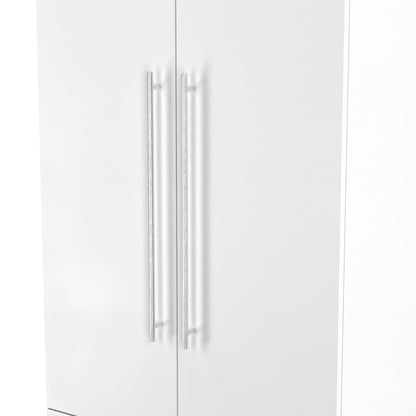 Sherwood Tall Wardrobe White 2 Doors 2 Drawers 74cm