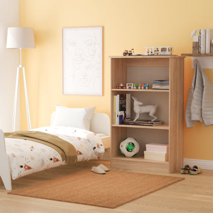 Sherwood Tall Bookcase Light Oak 3 Shelves 77cm