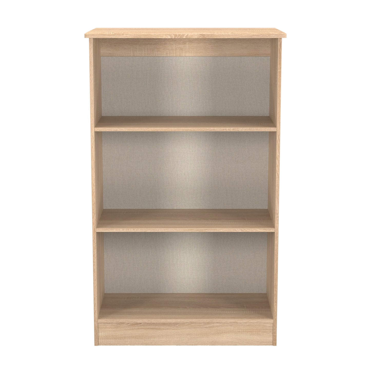 Sherwood Tall Bookcase Light Oak 3 Shelves 77cm