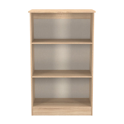 Sherwood Tall Bookcase Light Oak 3 Shelves 77cm