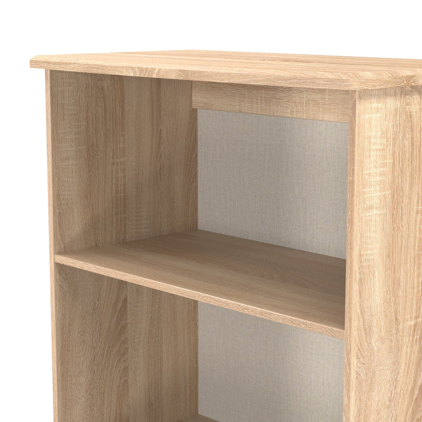 Sherwood Tall Bookcase Light Oak 3 Shelves 77cm