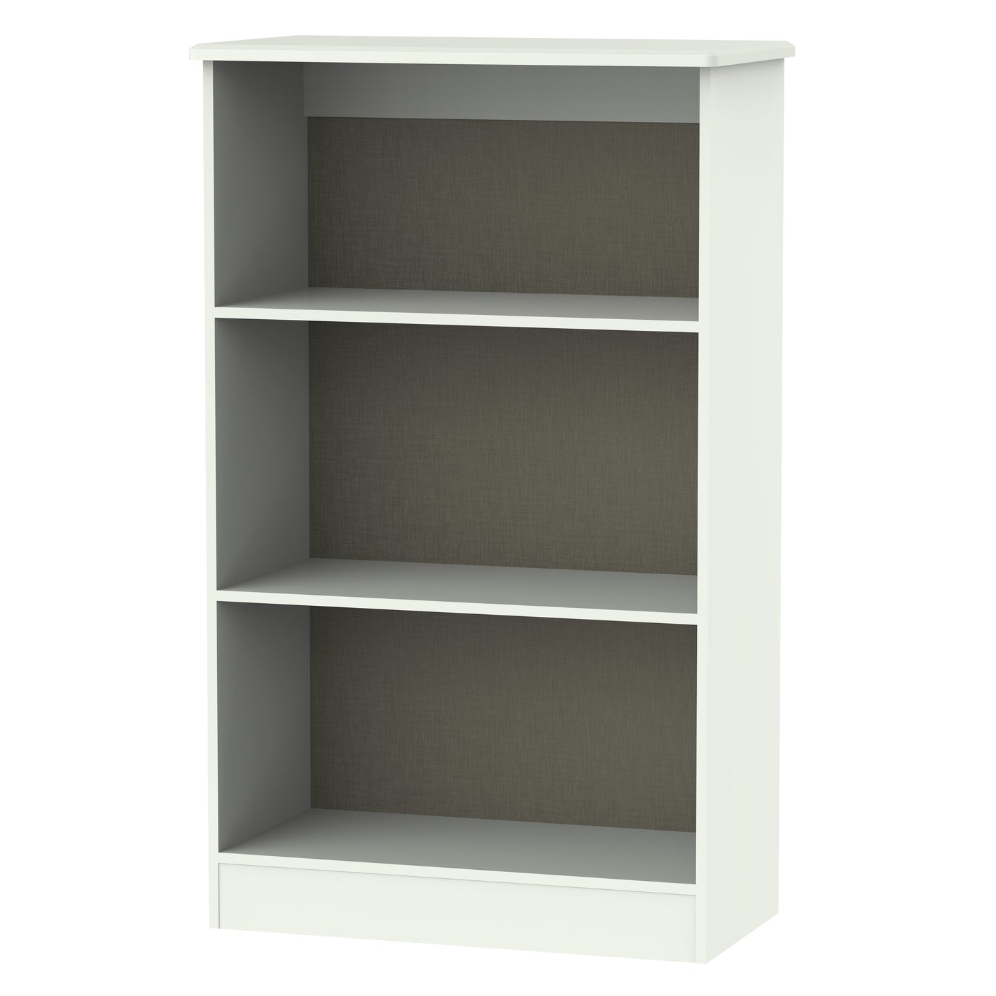 Sherwood Tall Bookcase White 3 Shelves 77cm