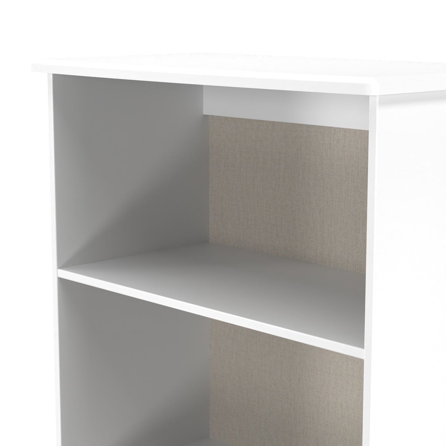 Sherwood Tall Bookcase White 3 Shelves 77cm