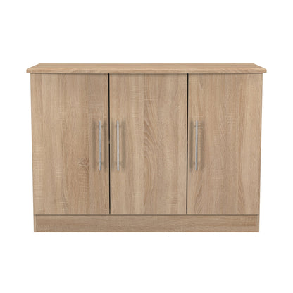 Sherwood Large Sideboard Light Oak 3 Doors 1 Shelf 112cm