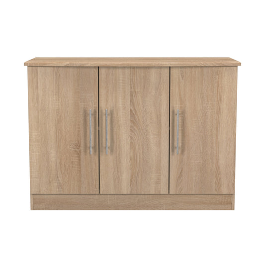 Sherwood Large Sideboard Light Oak 3 Doors 1 Shelf 112cm