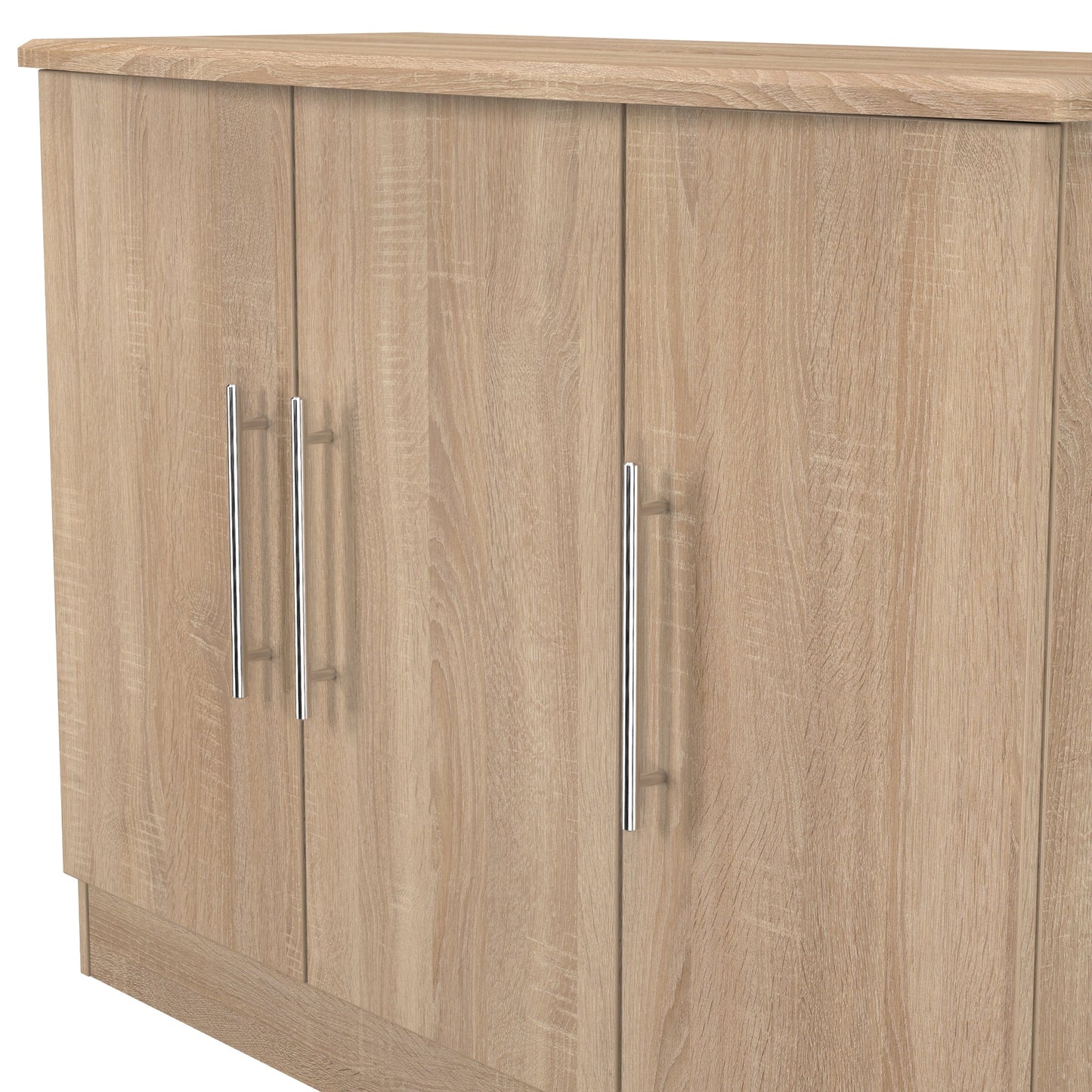Sherwood Large Sideboard Light Oak 3 Doors 1 Shelf 112cm