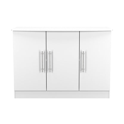 Sherwood Large Cupboard White 3 Doors 112cm