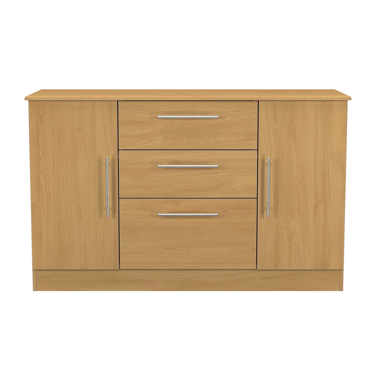 Sherwood Large Sideboard Natural 2 Doors 3 Drawers 128cm