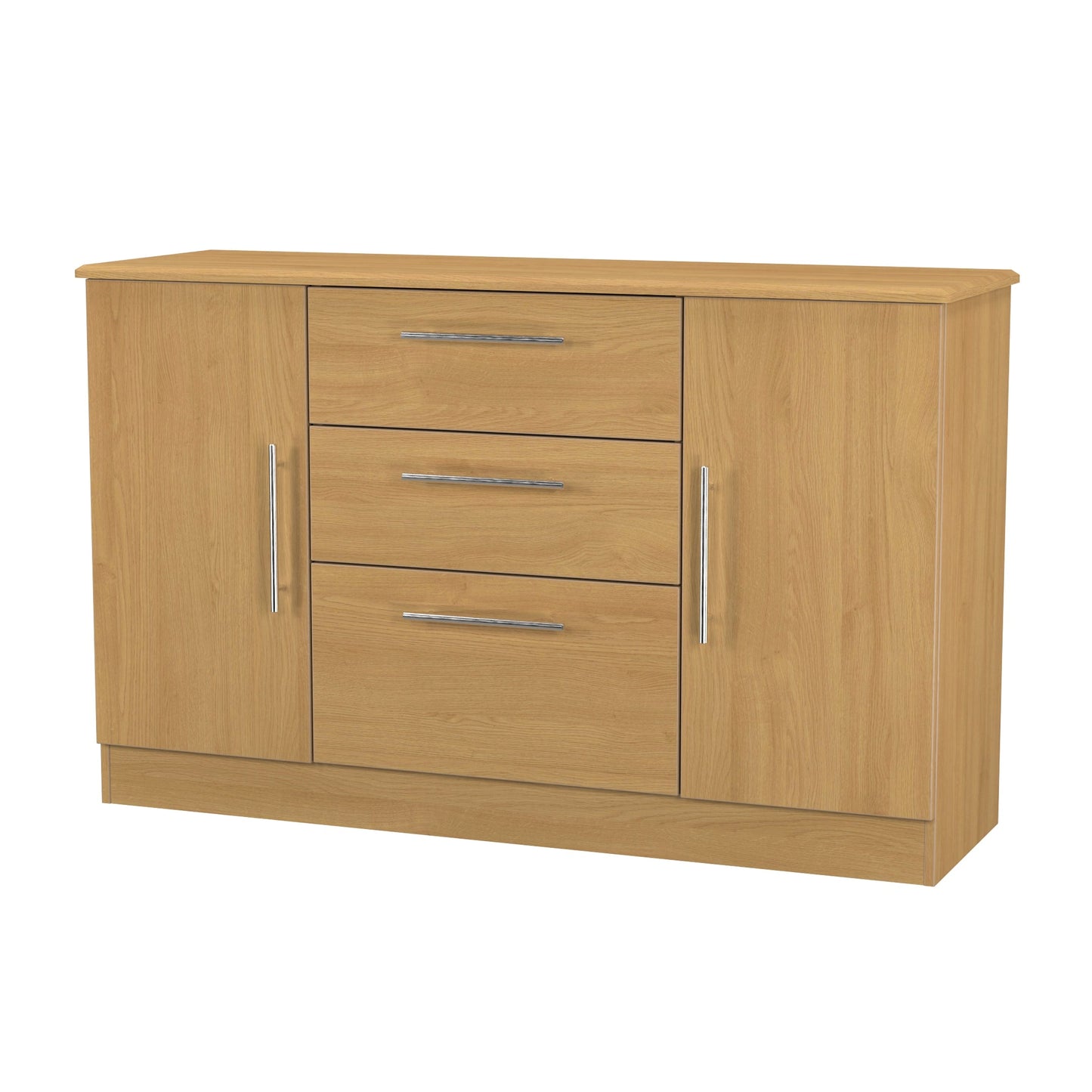 Sherwood Large Sideboard Natural 2 Doors 3 Drawers 128cm