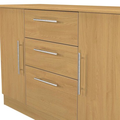 Sherwood Large Sideboard Natural 2 Doors 3 Drawers 128cm