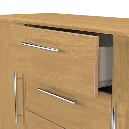 Sherwood Large Sideboard Natural 2 Doors 3 Drawers 128cm