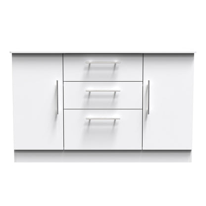 Sherwood Large Sideboard White 2 Doors 3 Drawers 128cm