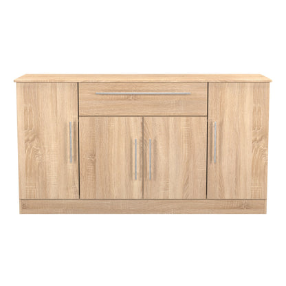 Sherwood Large Sideboard Light Oak 4 Doors 2 Shelves 1 Drawer 146cm