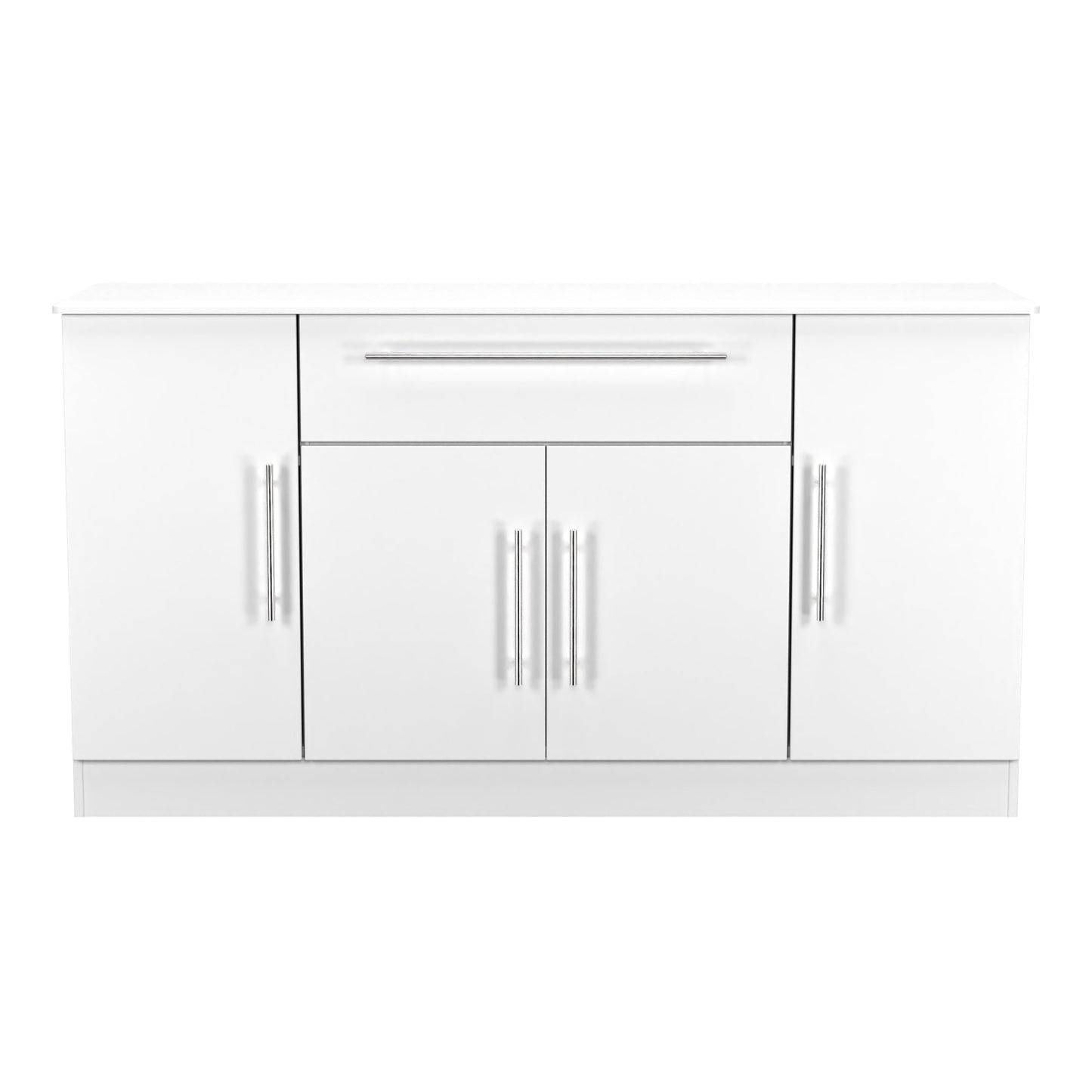 Sherwood Large Sideboard White 4 Doors 1 Drawer 146cm