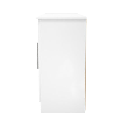 Sherwood Large Sideboard White 4 Doors 1 Drawer 146cm