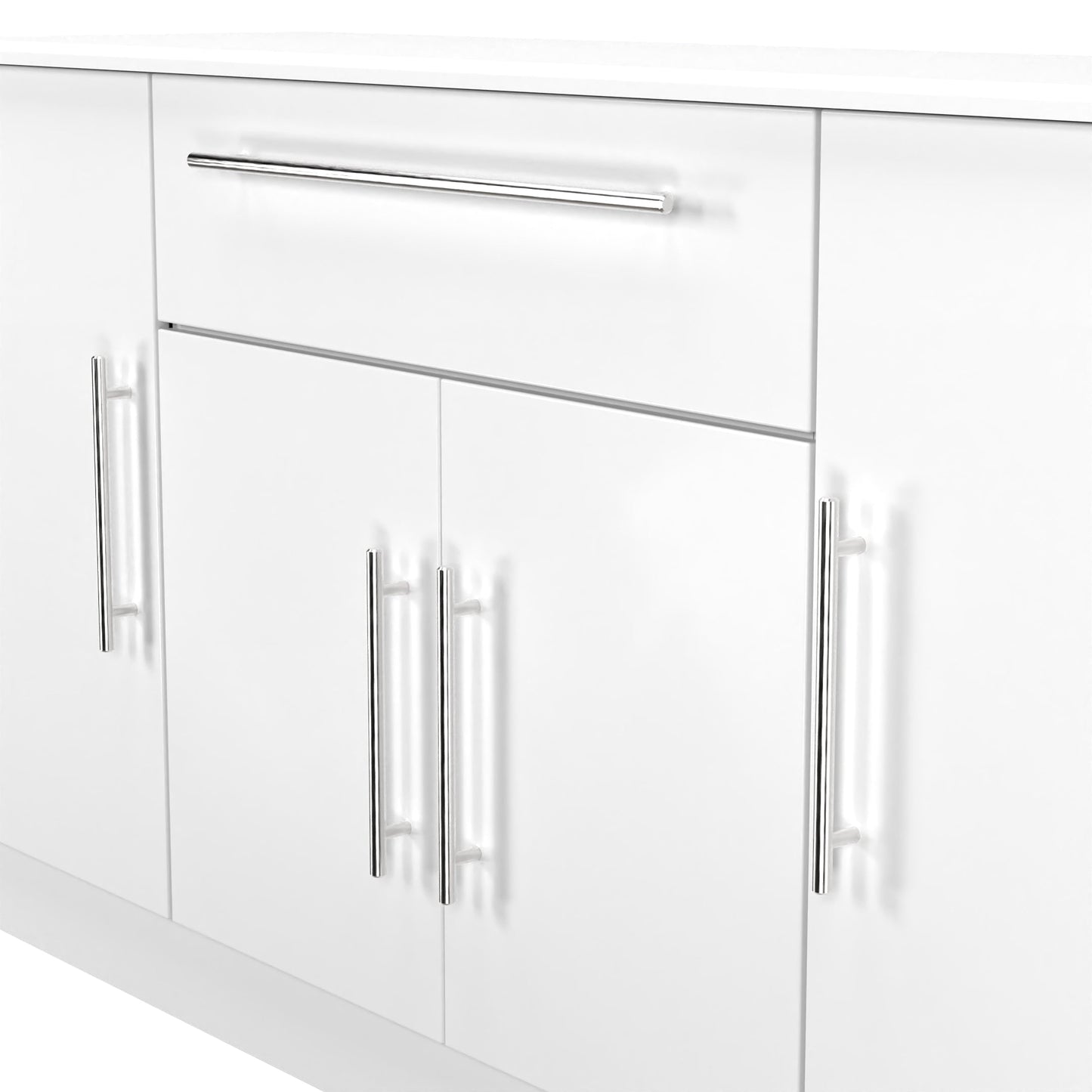 Sherwood Large Sideboard White 4 Doors 1 Drawer 146cm