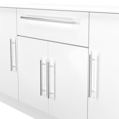 Sherwood Large Sideboard White 4 Doors 1 Drawer 146cm