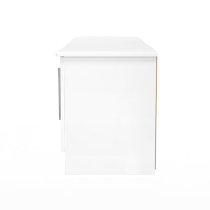 Sherwood TV Unit White 2 Drawers 2 Doors 146cm