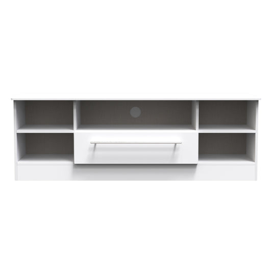 Sherwood TV Unit White 5 Shelves 1 Drawer 146cm