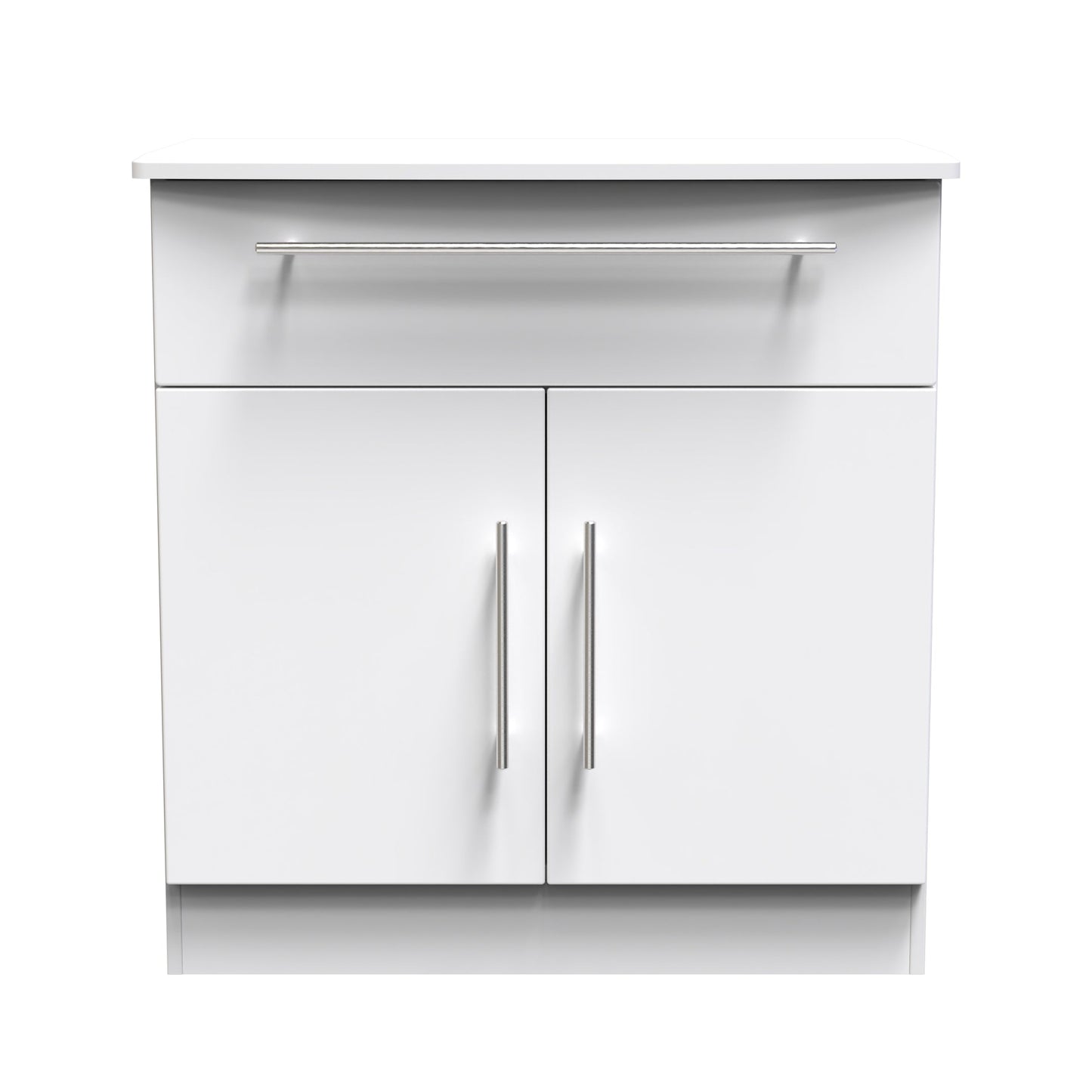 Sherwood Sideboard White 2 Doors 1 Drawer 77cm